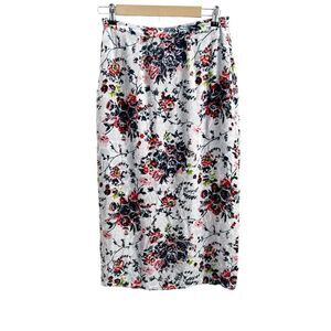 MAEVE ANTHROPOLOGIE Evie Silk Blend Floral Velvet Pencil Skirt Size 4